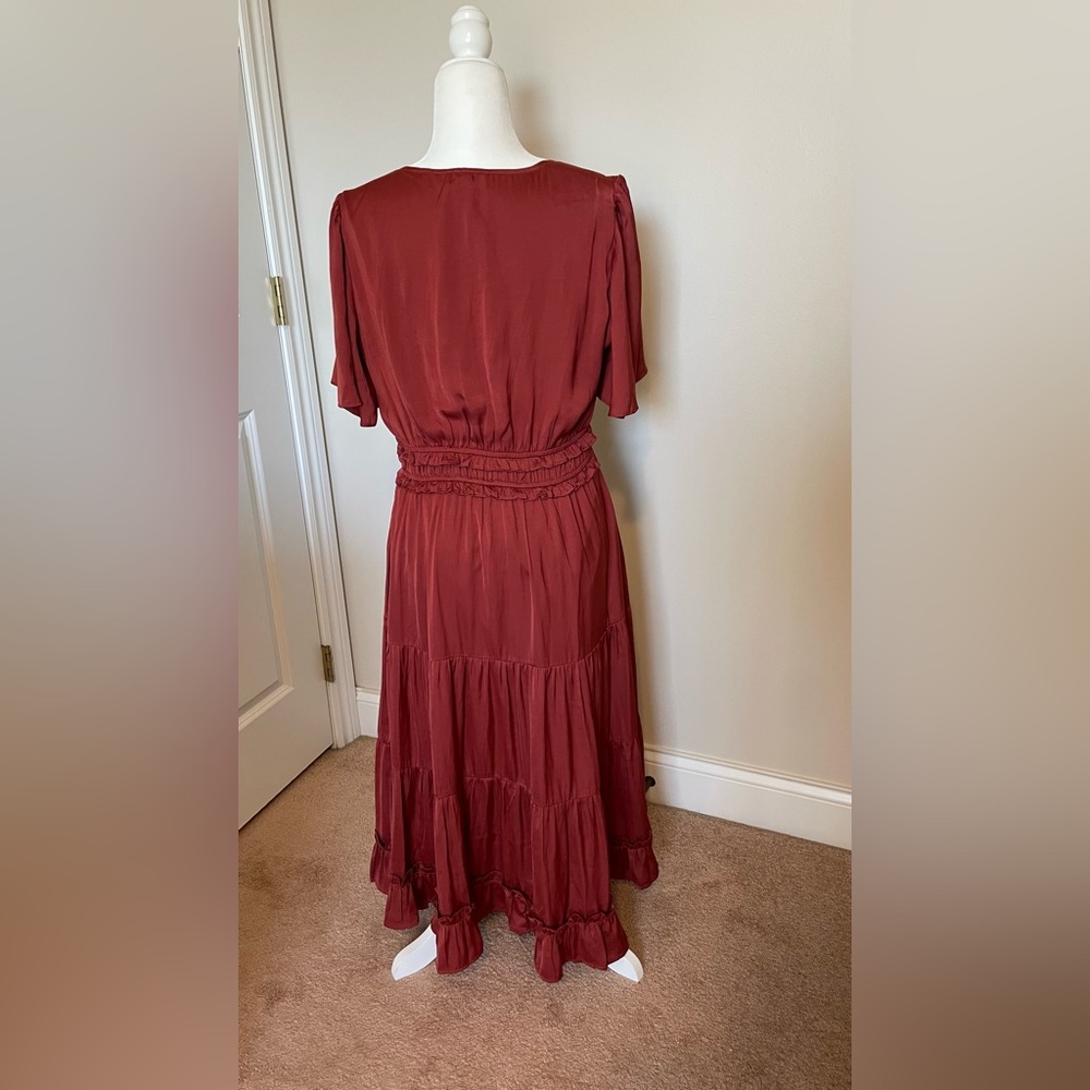 Tea n Rose Rust Midi Dress - Picture 5 of 12